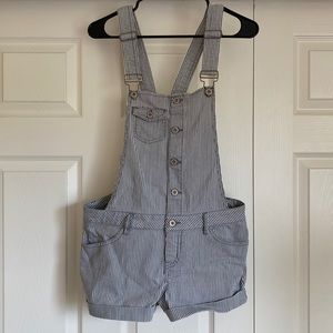 Striped overalls